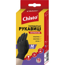 Перчатки нитриловые Chisto черные, размер M, 10 шт